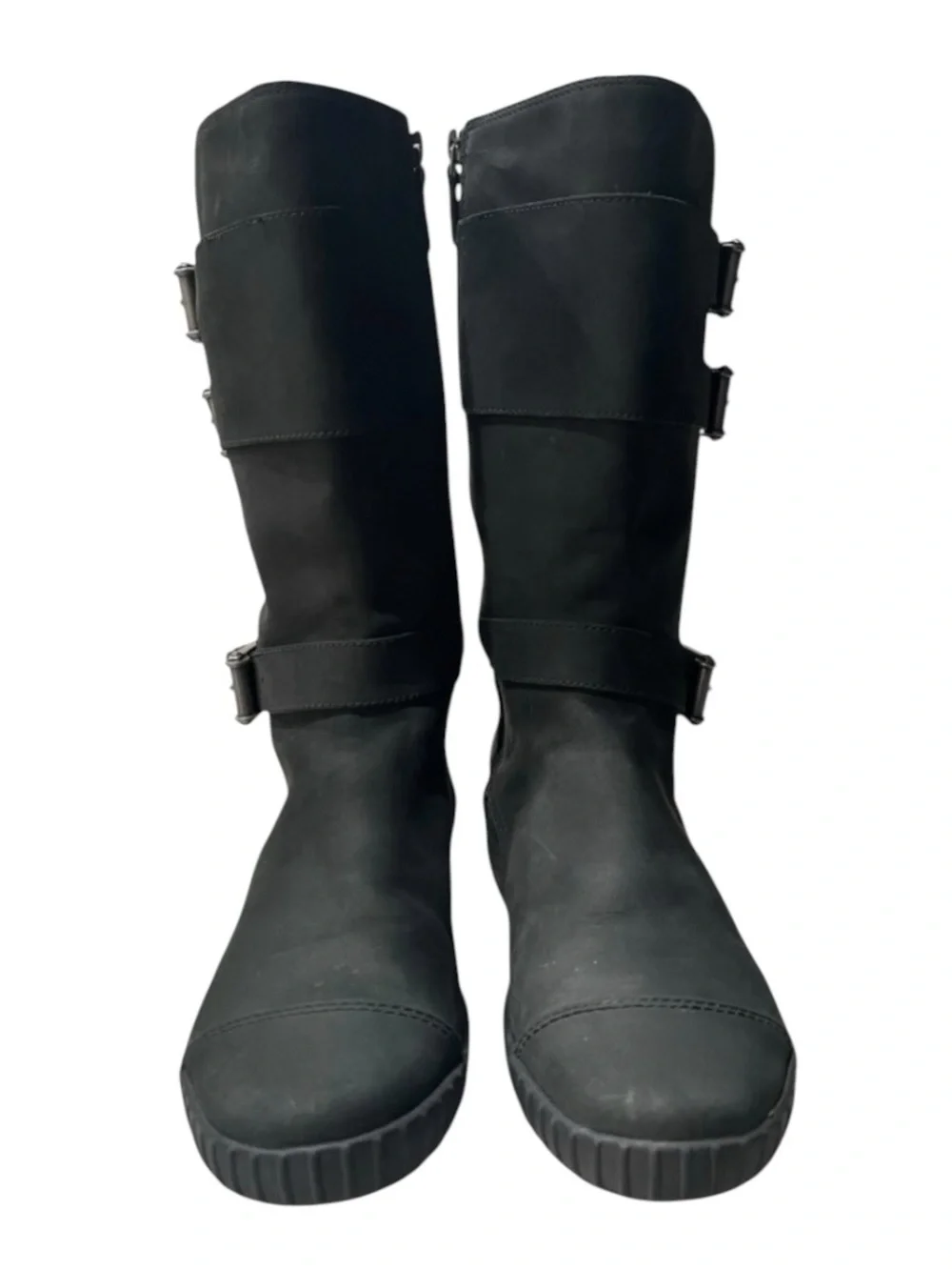 Cole Haan Nike Air Colby Waterproof Moto Boots 6.5 Black Suede